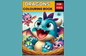 Cute Dragon Coloring Book for Kids +45 baby dragons coloring book with laughing illustrations